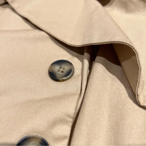 NWT Eva Franco Trench Buttoned Blouse 16W US/20W UK Khacki Anthropologie Plus - Picture 3 of 14